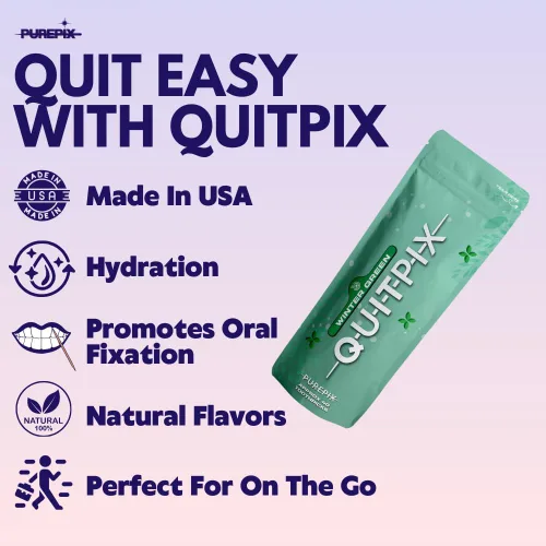 Miniatura 4 de QuitPix - Palillos de dientes con sabor prémium con infusión para ayudar a dejar de fumar, sin nicotina, sin OMG, Kosher Vegan Cool Mentol 40 Cool