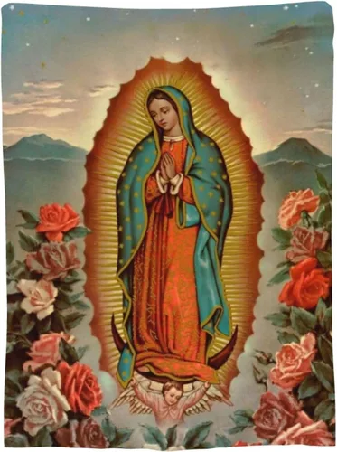 Miniatura 9 de Manta de forro polar de Our Lady of Guadalupe, manta de microforro polar ultrasuave y acogedora para sofá, cama, camping, viajes y uso en automóvil