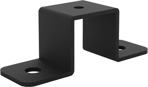 Miniatura 9 de 8 abrazaderas cuadradas para tubo, soportes de sujeción de correa negra, soporte de conector en forma de U, amarre de poste de valla de madera
