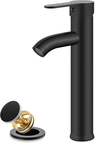 Miniatura 9 de gotonovo Grifo de lavabo Vessel Moderno Grifo de baño alto de una sola manija con un agujero de acero inoxidable para lavabo de baño en RV Mezclador