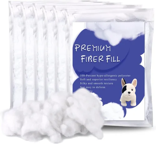 Miniatura 11 de BUTUZE Relleno de Fibra de Poliéster Premium de 3.5oz, Relleno de Fibra de Alta Resiliencia para Manualidades, Animales de Crochet, Relleno