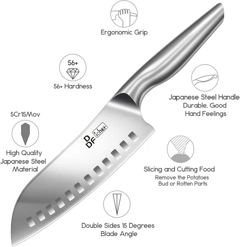 Miniatura 2 de DDF iohEF - Juego de cuchillos de cocina, 4 piezas de cuchillos profesionales ultra afilados, juego de cuchillos de chef de acero inoxidable de alto