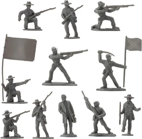 Miniatura 4 de BMC Civil War Plastic Army Men - 32 figuras de soldado de la batalla de Petersburgo