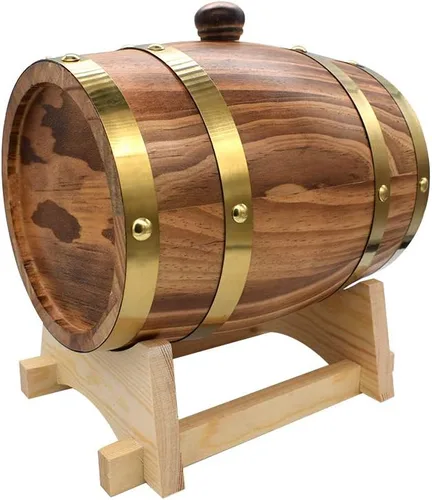 Miniatura 2 de Barriles de envejecimiento de roble de 3 L, dispensador de barril de whisky para el hogar, cubo de vino para vino, licores, cerveza y licor