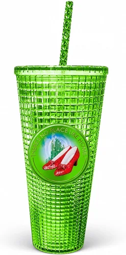 Miniatura 20 de Spoontiques Harry Potter Vaso de diamantes, 20 oz - Vaso texturizado con pajita, aislamiento de doble pared, sin BPA - Gryffindor