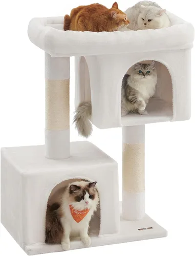 Miniatura 15 de Feandrea Árbol para gatos, torre para gatos de 26.4 pulgadas, condominio de felpa para gatitos de hasta 7 libras, percha grande, 2 cuevas, poste