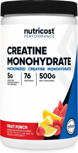 Miniatura 17 de Monohidrato de creatina Nutricost, 100 porciones, 0,18 oz por porción, monohidrato de creatina pura, Paquete de 1, 1