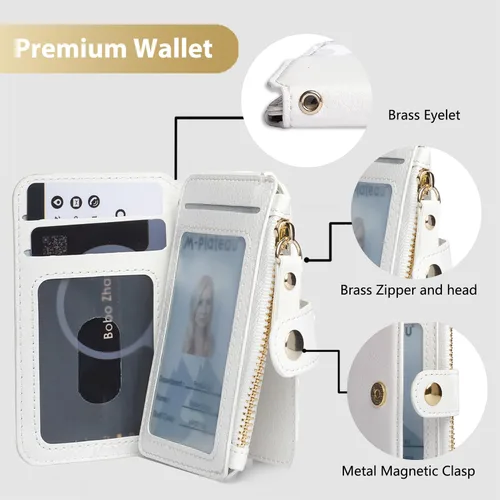 Miniatura 2 de M-Plateau Estuches para tarjetas, fundas de cuero para tarjetas e identificación, tarjetero para tarjetas de crédito, cartera pequeña para tarjetas