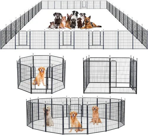 Miniatura 12 de Corralito para perros, valla portátil para perros al aire libre, corralito para perros grandes, medianos y pequeños, vallas para perros