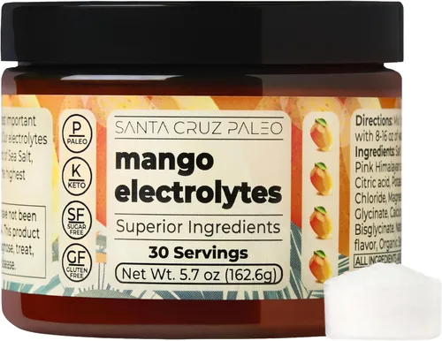 Miniatura 12 de Santa Cruz Paleo Polvo de electrolitos, sabor a limonada, mezcla de bebida de hidratación sin azúcar con sal rosa del Himalaya, sal marina