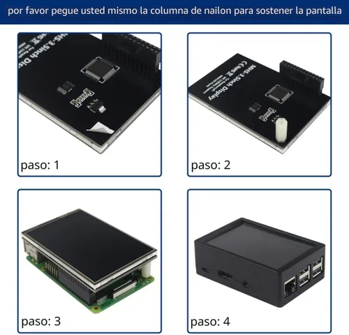 Miniatura 5 de para Raspberry Pi 3 B+ Pantalla táctil de 3.5 pulgadas con estuche, monitor TFT LCD de 320x480 píxeles