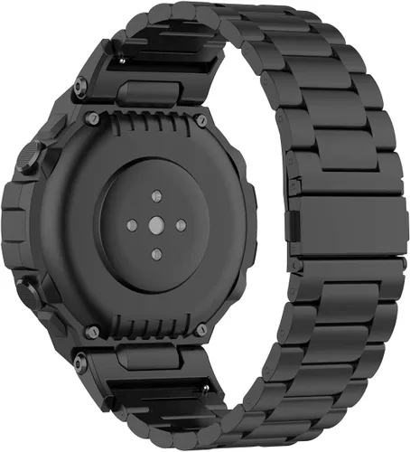 Miniatura 2 de FitTurn Compatible con las correas Amazfit T-Rex, pulsera elegante de repuesto de acero inoxidable sólido de metal ajustable con herramientas