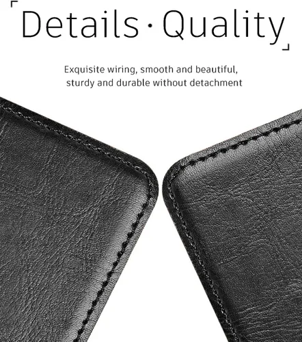 Miniatura 3 de Funda para iPad de 10.2 pulgadas, 9ª/8ª/7ª generación 2021/2020/2019, piel auténtica, función de encendido y apagado automático. Negro clásico