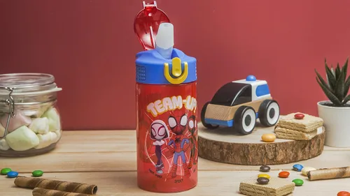 Miniatura 13 de Zak Designs Marvel Spider Man - Botella de agua para niños con cubierta de boquilla y aro de transporte, hecha de plástico duradero, diseño