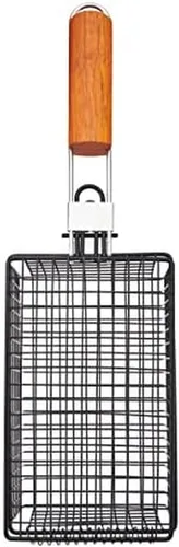 Miniatura 8 de Farberware 5290494 BBQ Shish Kabob - Cestas para asar, color negro y madera