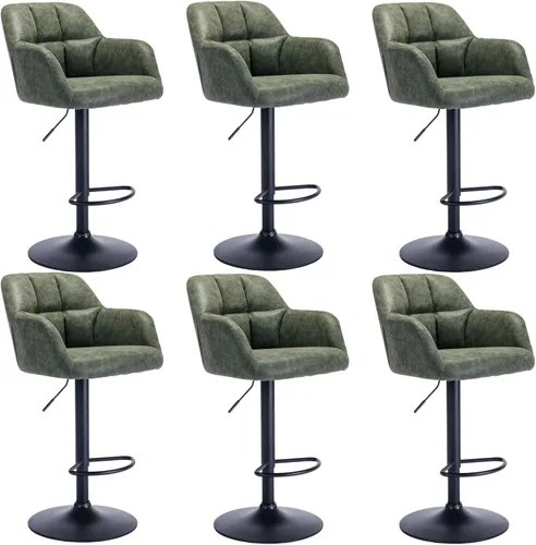 Miniatura 34 de ROCITY Juego de 2 taburetes de bar de terciopelo con respaldo, silla de bar beige para isla de cocina, taburetes de bar modernos con patas de metal