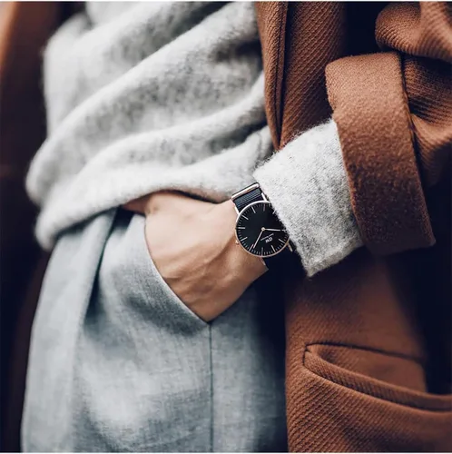 Miniatura 3 de Daniel Wellington Reloj Clásico Tela Oro Rosa (Poliéster)