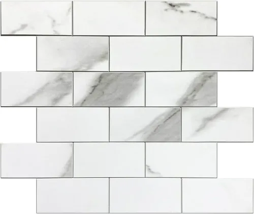 Avant Decor 8 azulejos | Azulejos de metro compuesto de piedra | Pelar y pegar cocina en muro para pegar en la pared, fácil instalación de