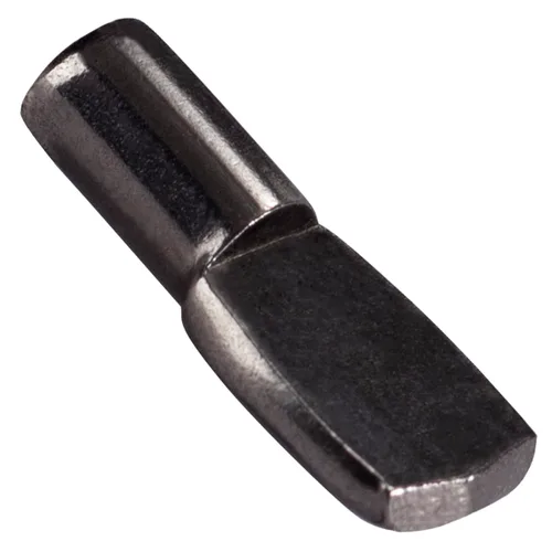 Paquete de 80 clavijas de estante de 0.197 in con forma de cuchara, clavijas para estantes de gabinete, color negro