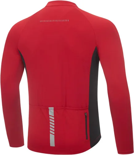 Miniatura 2 de BALEAF Camiseta de ciclismo de manga larga para hombre, para ciclismo de carretera, para bicicleta de montaña, bolsillos con cremallera completa