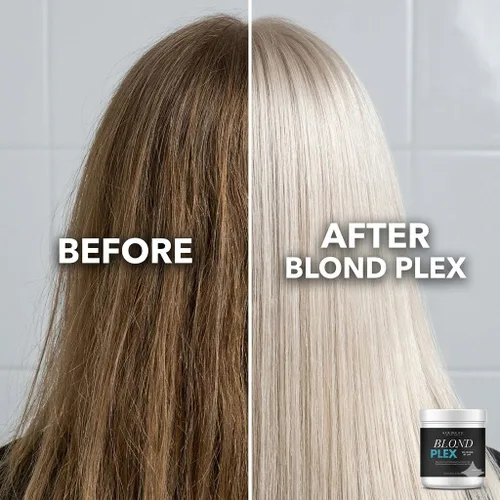 Miniatura 5 de Blond Plex Extreme Lifting 10X Levels - Polvo Aclarante Libre de Polvo Negro/Carbón con Acabado Frío y Brillante - Hecho en Italia 500g / 17.63oz