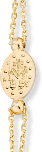 Miniatura 4 de MiaBella Pulsera de cuentas de plata de ley 925 italiana de oro de 18 quilates con rosario de espinela negra natural para mujeres y adolescentes