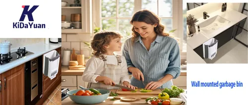 Miniatura 9 de Viene con un contenedor de compostaje que contiene 20 bolsas de basura, botes de basura plegables para cocina y baño, adecuado para automóviles