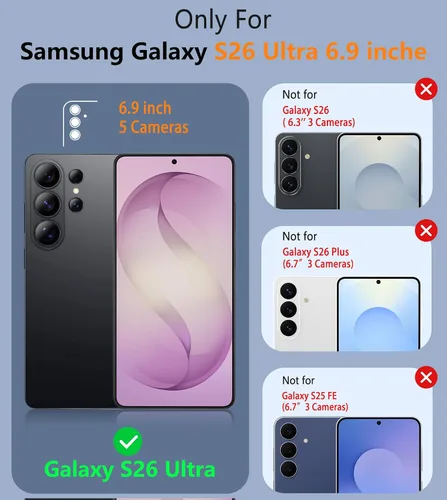 Miniatura 10 de FNTCASE Funda para iPhone 17 Pro: Fundas delgadas translúcidas de color azul claro compatibles con MagSafe, protección completa de la cámara
