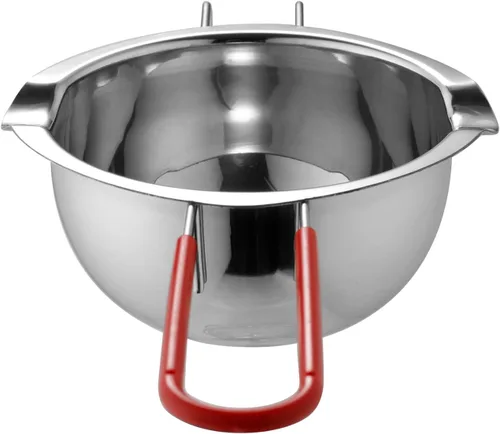 Miniatura 4 de Olla universal de acero inoxidable 18/8, inserto de doble caldera, boquillas dobles, mango resistente al calor, fondo plano, mantequilla derretida