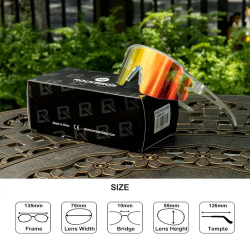 Miniatura 6 de ROCKBROS Gafas de sol deportivas fotocromáticas para hombres y mujeres, protección UV para ciclismo Transparente