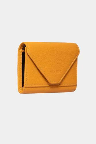 Miniatura 71 de grande Estuches para tarjetas 3639, Naranja, Tarjetero de cuero con cierre magnético, cartera pequeña de acordeón para mujer