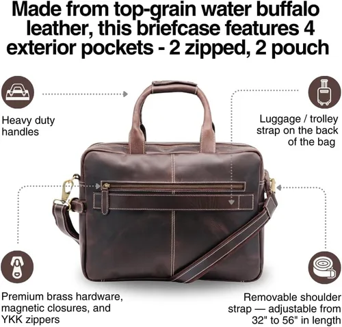 Miniatura 3 de Buffalo Leather Pilot Bag