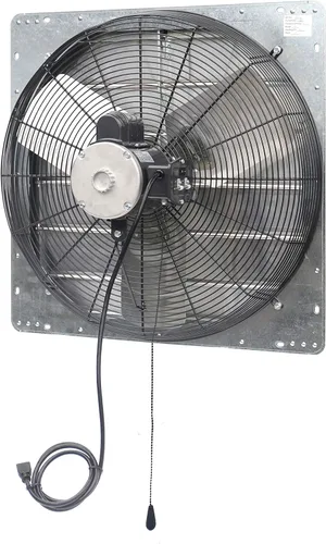 Miniatura 4 de iLIVING ILG8SF24V-T ventilador de obturador de 24 pulgadas para ático, garaje, cultivo, ventilación con termostato de 2 velocidades, cable de 6 pies