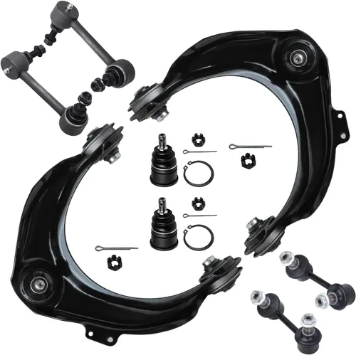 Miniatura 288 de Detroit Axle - Kit de brazos de control de extremo delantero de 8 piezas para Dodge Dakota 00-04, Durango 00-03, 4 brazos de control superior e