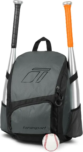 Miniatura 12 de Tonesport, Bolsa de Béisbol - Mochila para Béisbol, Sóftbol, T-Ball - Bolsa de Bate para Adultos y Jóvenes Rojo