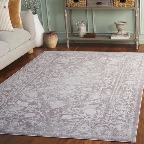 Miniatura 24 de Safavieh Reflection Collection RFT665C - Alfombra de 8 x 10 pies, gris claro y crema, bohemio, desgastado, no se desprende, de fácil cuidado