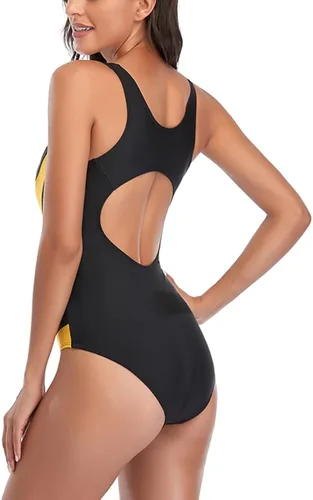 Miniatura 5 de NWZLC Traje de baño deportivo de una pieza con espalda cruzada para mujer