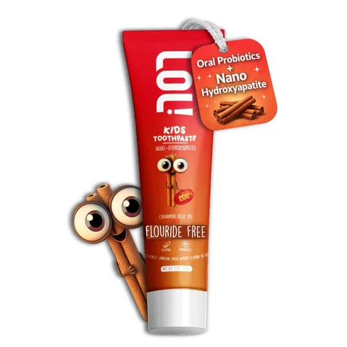 Miniatura 13 de LOL - Pasta de dientes para niños, sin flúor, pasta de dientes nano hidroxiapatita, probióticos, pasta dental de xilitol para niños