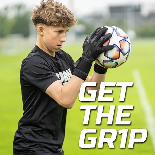 Miniatura 4 de GRIPMODE Guantes de portero híbridos con protección solar para adultos y niños con revestimiento de látex Griptec® I Adecuados para todo