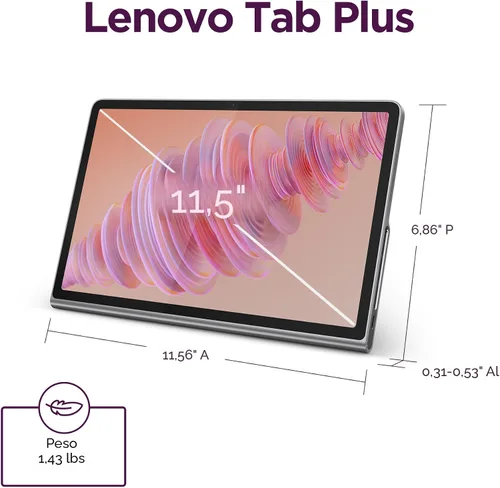 Miniatura 8 de Lenovo Tab Plus - 2024 - Tablet de entretenimiento premium - 8 altavoces JBL® - Pantalla táctil LCD 2K de 11.5" - Memoria de 8 GB - Almacenamiento