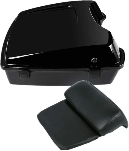 Miniatura 3 de XFMT Tronco de afeitar de 5.5 pulgadas con almohadilla de respaldo para Harley Touring Road King Street Glide Road Glide Electra Glide 1997-2013