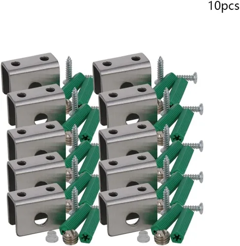 Miniatura 3 de Soporte de estante de vidrio ajustable de acero inoxidable, soporte de clip de abrazadera de gabinete de puerta rectangular para 0.236-0.315 in