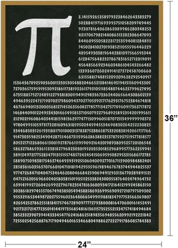 Miniatura 3 de Póster Pi de matemáticas para escuela secundaria matemáticas hasta 1801 decimales letras griegas en el aula de ciencias educativas, profesores