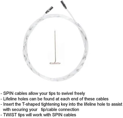 Miniatura 3 de ChiaoGoo Cable de bambú giratorio grande de 22 pulgadas (21.7 in) se adapta a US 9, 10, 10.5, 11, 13, 15 puntas de aguja de tejer intercambiables