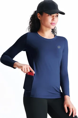Miniatura 47 de NELEUS - Camisa deportiva de compresión atlética, de manga larga, para mujer, dry fit, paquete de 3