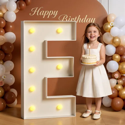 Miniatura 64 de Números de marquesina de 4 pies de alto, 4 pies de alto, números grandes iluminados 0 para 30, 40, 50, 60, decoración de fiesta de cumpleaños
