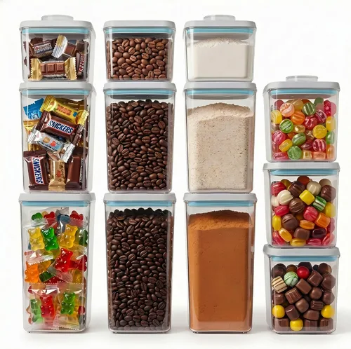 Miniatura 7 de Set de contenedores de almacenamiento de alimentos Pop con tapas herméticas, contenedores herméticos de almacenamiento de alimentos con tapas Pop