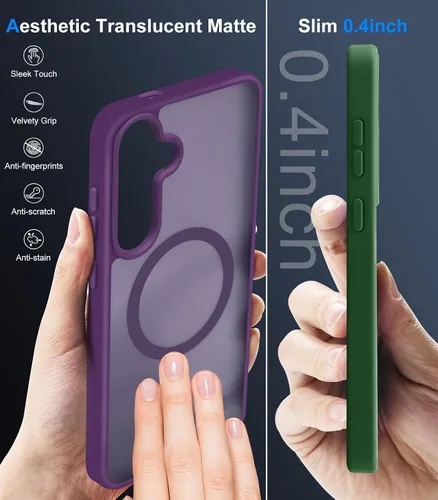 Miniatura 7 de Funda magnética avanzada para Samsung Galaxy S22 Plus delgada protectora [probada contra caídas de grado militar y compatible con MagSafe] funda