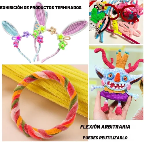 Miniatura 4 de Limpiapipas para manualidades a granel, regalos de juguetes y juegos para niños, 200 piezas de artes y manualidades, tallos de chenilla, suministros