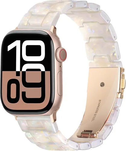 Miniatura 17 de HOPO Compatible With Apple Watch Band Thin Lightweight Resin Strap Bracelet Fashion Wristband Replacement For iWatch Bands Series Ultra 11 10 9 8 7